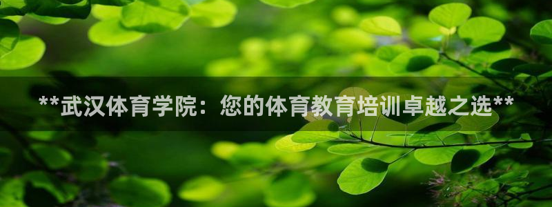 凯时官网下载客户端：**武汉体育学院：您的体育教育培