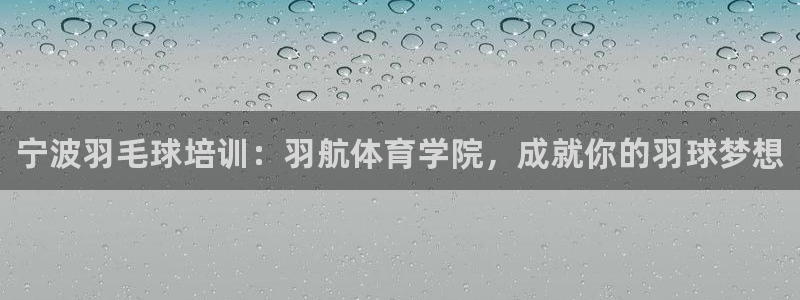 尊龙人生就是博登录网址下载：宁波羽毛球培训：羽航体育
